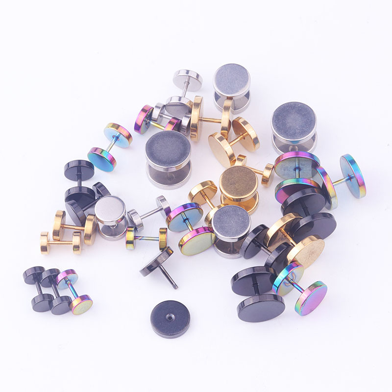 1 Piece Fashion Round Plating Stainless Steel Ear Studs display picture 5