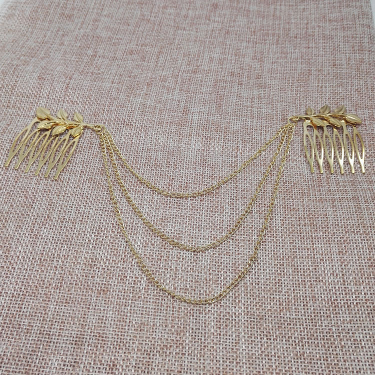 Leaf Chain Hair Comb Style 1