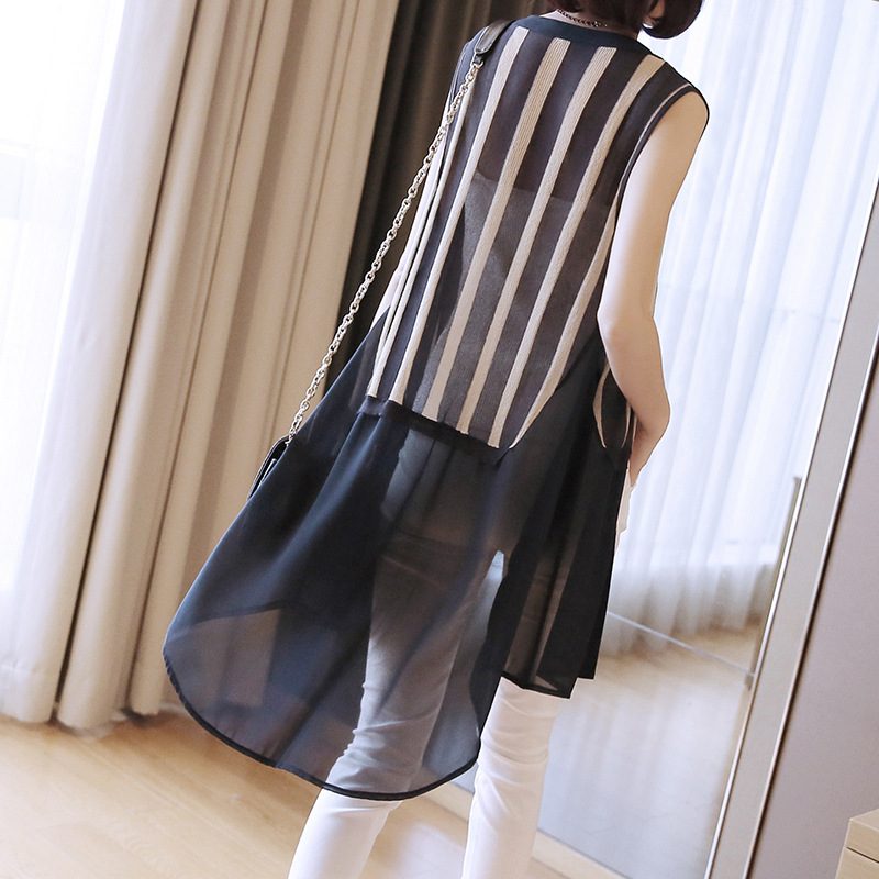 Gilet femme en Tricot + mousseline - Ref 3316664 Image 3