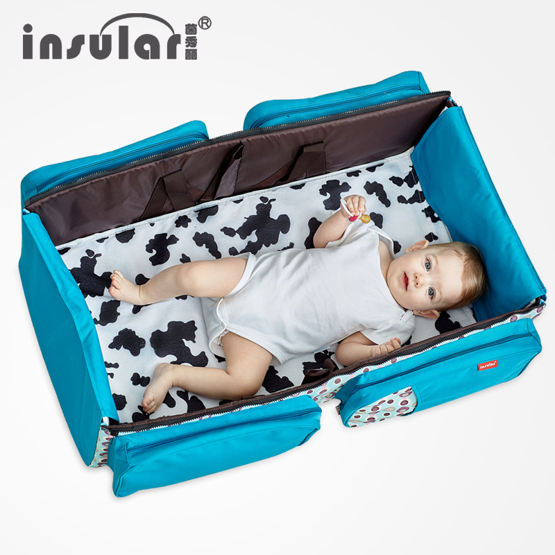 Yin Beauty new pattern multi-function fold Baby bed With mosquito nets Messenger High-capacity Mummy Bag Baby Out package