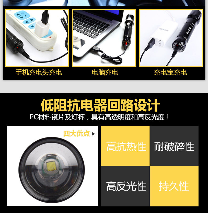 Lampe de survie 5W - batterie 2800mAH - Ref 3399677 Image 13