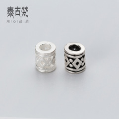 Silver Accessory Wholesale S925 Silver Roadway Short Tube Separating Beads DIY Handmade Jewelry Bead Accessory T0044