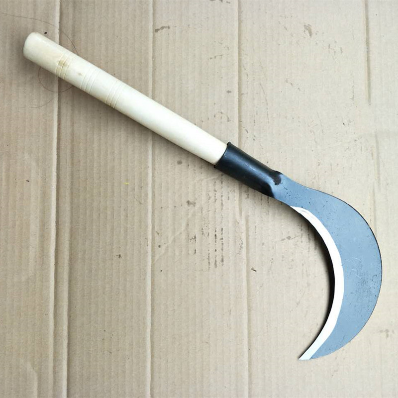 厂家直销丰达牌624镰刀大苗刀多功能农用刀木柄割草刀弯刀特快利