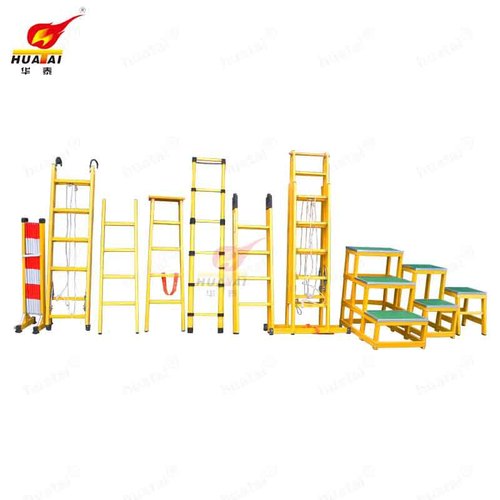 Huatai fiberglass insulated ladder, power single lifting insulated ladder, power construction single lifting straight ladder telescopic ladder 