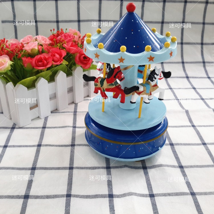 Sky City Carrusel Caja de música pareja creativo Regalo de Cumpleaños juguete accesorios para hornear plug-in