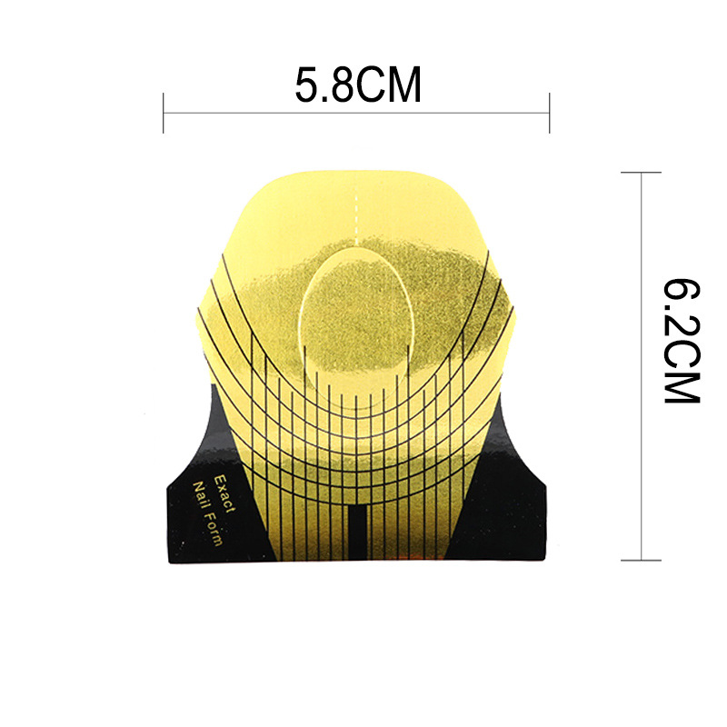 Clavo de oro soporte de papel en forma de pez fototerapia de uñas de cristal especial de uñas de alta calidad titular de papel de uñas 100/500 piezas