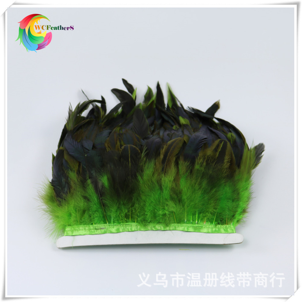 厂家直销双色永毛布边紫泳羽毛带舞台服装裙边17色现货拉丁舞裙摆详情图19