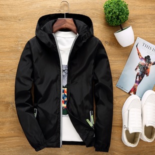 Мужская осенняя куртка с капюшоном, плащ для отдыха, оптовые продажи, большой размер, в корейском стиле
