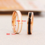 Золотое кольцо из нержавеющей стали подходит для мужчин и женщин для влюбленных, японские и корейские, в корейском стиле, 18 карат, розовое золото, на указательный палец