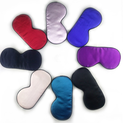Amazon Real silk Eye mask customized LOGO Eye Mask printing Embroidery mulberry silk black Goggles Manufactor wholesale