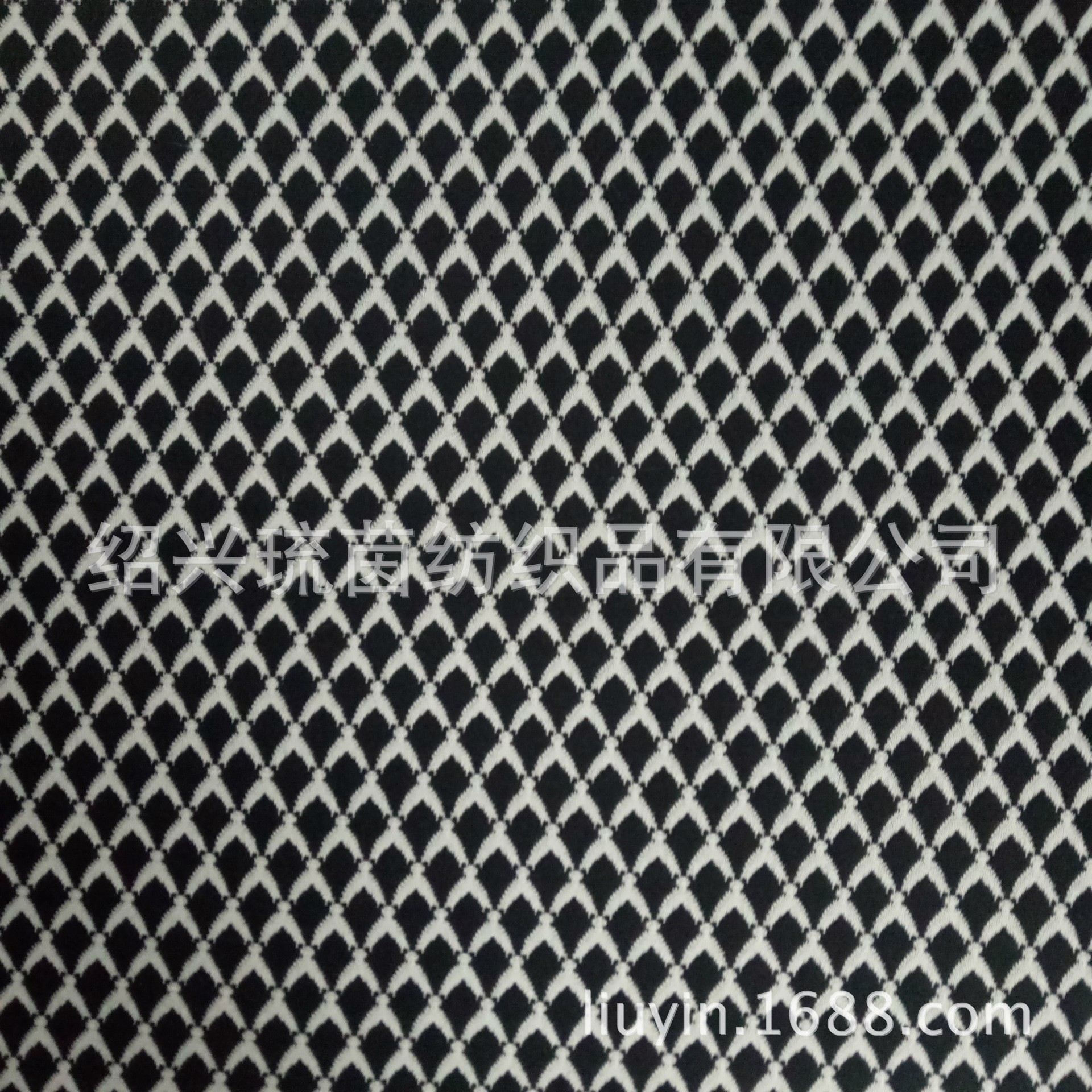 工厂直供TR弹力针织双面提花方格人字花型女装面料批发可定制