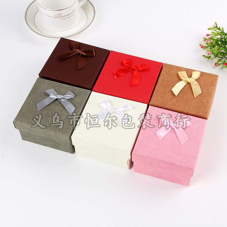 厂家供应批发首饰包装盒饰品戒指项链耳钉礼品蝴蝶结包装盒