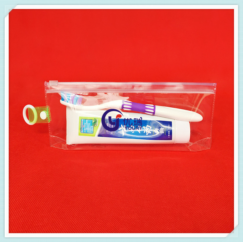 工厂批发透明PVC包装袋 塑料PVC拉边袋 PVC化妆品拉链袋定制logo