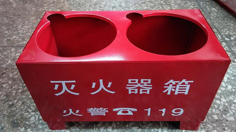 消防灭火器箱4KG8KG两眼箱半截箱半封闭双孔箱灭火器底座