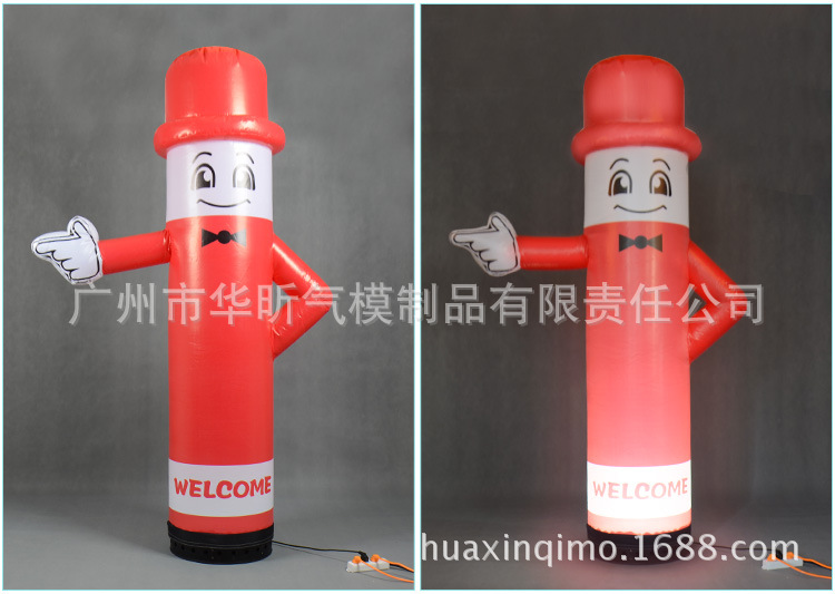 充气转动灯柱气模 LED广告灯光柱子装饰 指路人柱子 气模厂家