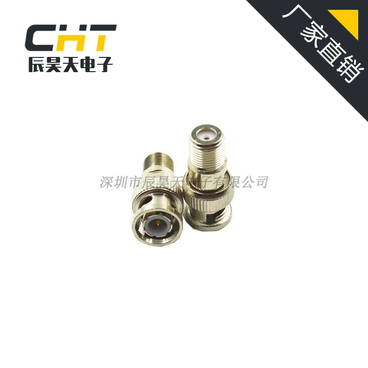 Кабельный ТВ-разъем BNC (папа) - F (мама) британского стандарта, металлический электронный компонент с разъемом F (мама) британского стандарта - Q9