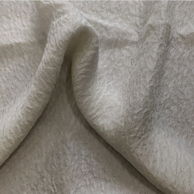 真丝冠乐绉  真丝冠乐绉纯色面料供应 桑蚕丝提花面料 直销供应