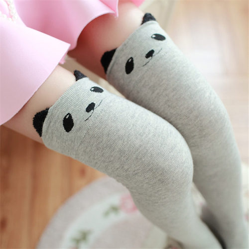 Women's Japanese half-cut socks, over-the-knee stockings, cotton socks, three-dimensional cartoon cat thick-needle cotton socks, manufacturer wholesale
