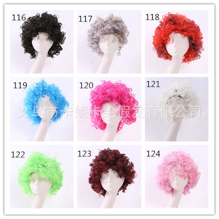 escenario multicolor fan pelucas fiesta de moda europea y americana pelucas cortas para mujeres