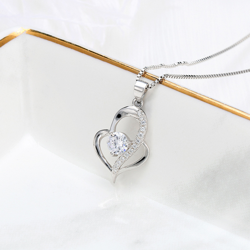 S925 Silver Micro-Pavé Pendant Necklace