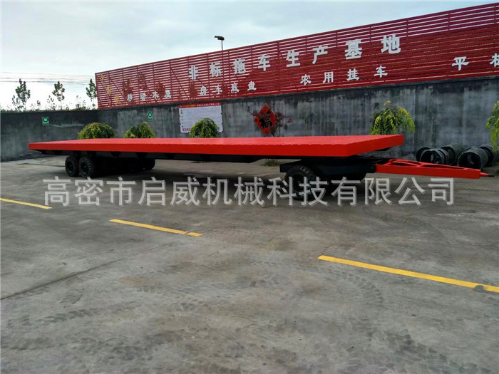 厂家供应   40吨加长拖车   左右浮动型构造拖车   重型拖车
