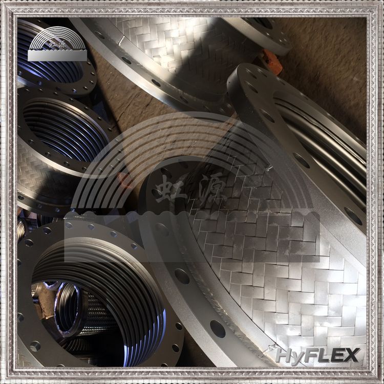 大口径泵软连接 双层钢带编织网金属软管 DN450 DN500 DN600