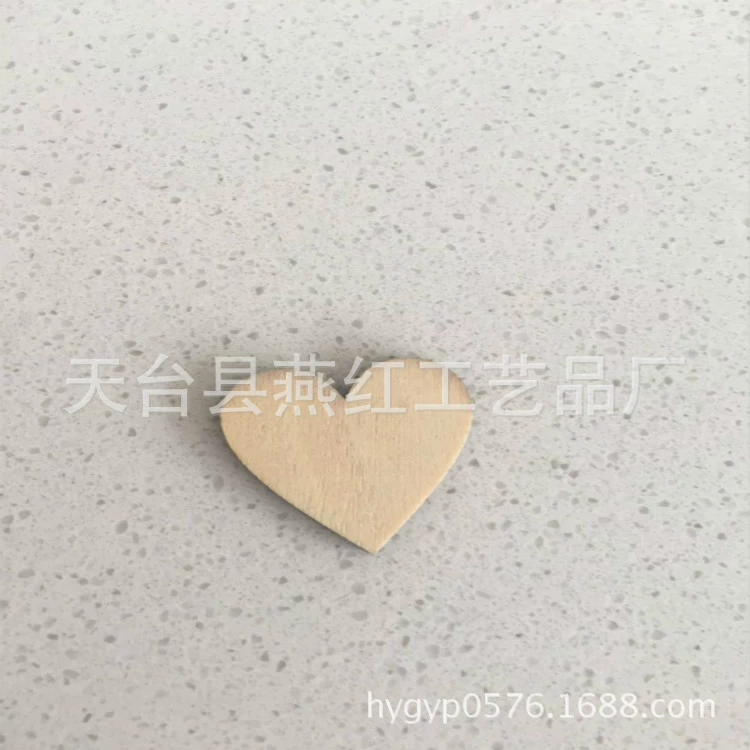 Wooden peach heart patch wedding decoration Customized love decorative wood chip DIY handmade accessories laser cutting
