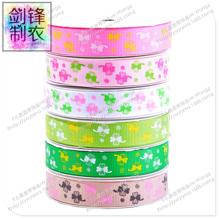 义乌姚明织带手工罗纹印刷蜻蜓丝带diy发饰丝带烘焙包装整卷批发