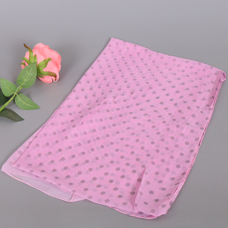 3#粉灰 (2)- 印花雪纺丝巾 新花色