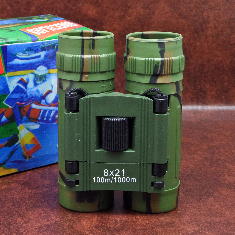 厂家直销迷彩8x21双筒望远镜户外直筒望远镜