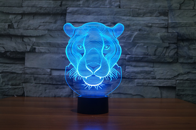 Luce notturna bambini leone 3d lampada decorativa colorata_voghion.com