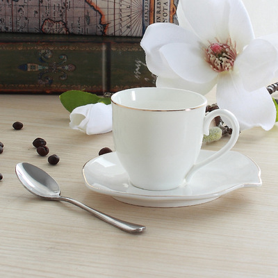 批发外贸英式骨瓷咖啡杯套装下午茶杯子碟子白瓷欧式创意精致陶瓷|ms