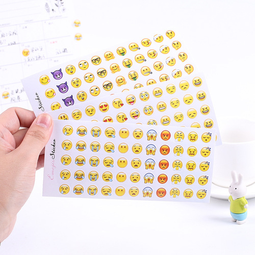 Creative expression stickers, expression stickers, mini expressions, mobile phone diary decoration, 12 pieces