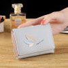 Factory direct sales 2024 new leaf wallet coin purse buckle three -discounted card position women's wallet women short