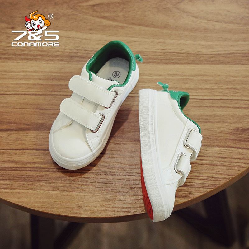 75 children's shoes 2019 Spring models Solid children skate shoes Boy girl Single shoes leisure time motion skate shoes pupil