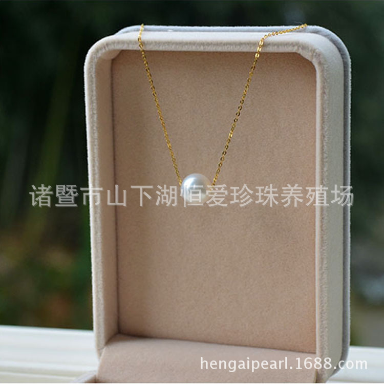 18k Gold 8-8.5mm Flawless Freshwater pearls Passepartout Necklace wholesale jewelry style machining customized