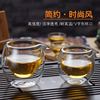 Thermal insulation, high borosilicon transparent glass tea set double -layer heat thermal insulation eagle mouth glass tea sea fair cup Kung Fu tea set