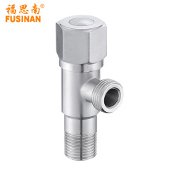 Manufacturer wholesale 304 stainless steel hexagonal wheel three-way valve cold and hot 4/8 inch shower faucet toilet angle valve water-saving valve