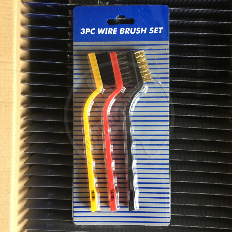 新品 工业牙刷小清洁迷你刷铜刷子尼龙丝钢丝刷子除锈钢刷三排刷