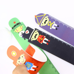 Japanese and Korean cute creative head soldier series soldier ruler bookmark, UK student 15cm custom logo