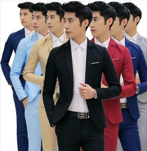 2017 Foreign trade new men's casual small suit ebay AliExpress fashion Men's slim suit coat burst