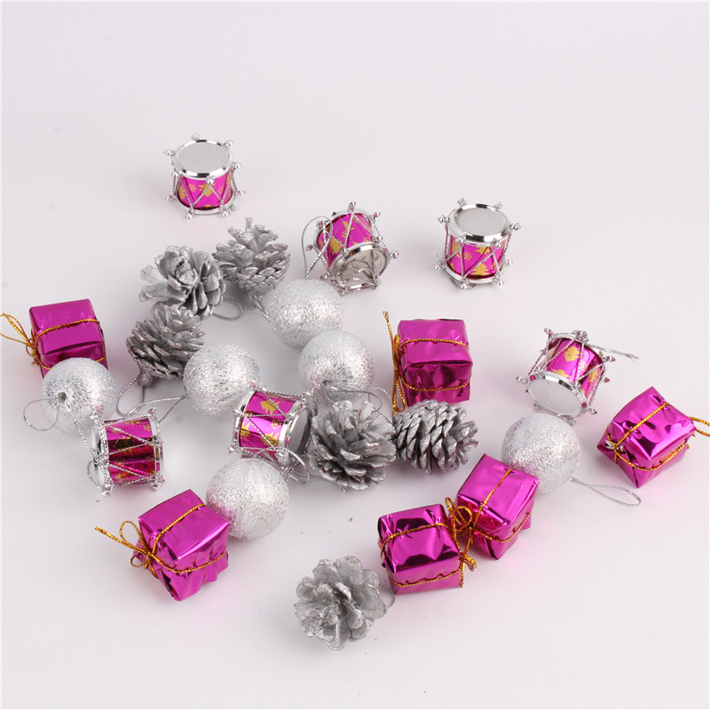 Nuevo producto transfronterizo en stock suministro 24 accesorios multi-caja de accesorios de decoración de árbol de Navidad decoración de Navidad