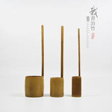 廠家批發竹酒提竹子酒具竹酒勺竹茶勺竹量具2兩半斤一斤加工雕刻
