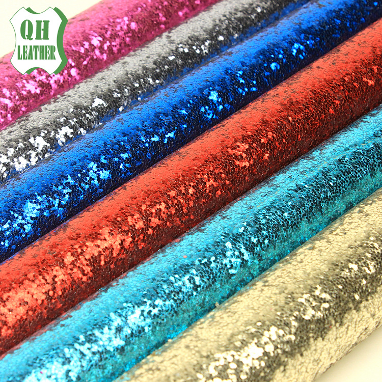 厂家供应六角亮片水晶镜面格利特皮革超纤底鞋材箱包革家具装饰革