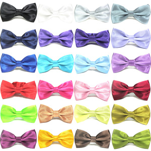 Colorful neck Tie for men married adult business led colored butyl plain bow tie Singer host Stage preformance blazer bow tie for men 