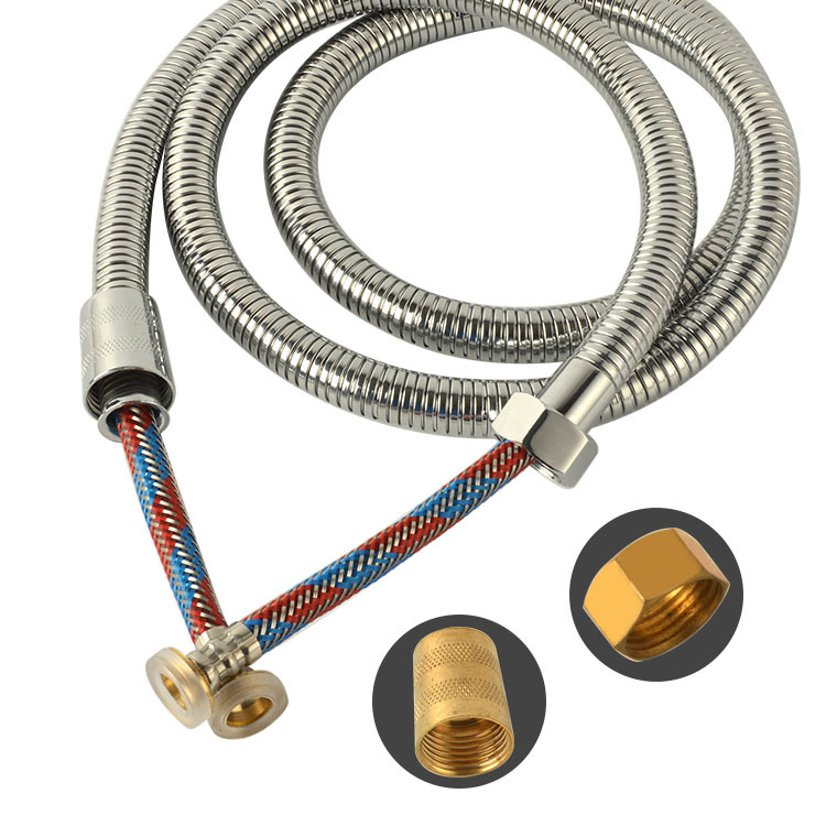 304 de acero inoxidable encriptado de galvanoplastia a prueba de explosión de ducha tire de la manguera de ducha manguera de la boquilla de Ducha