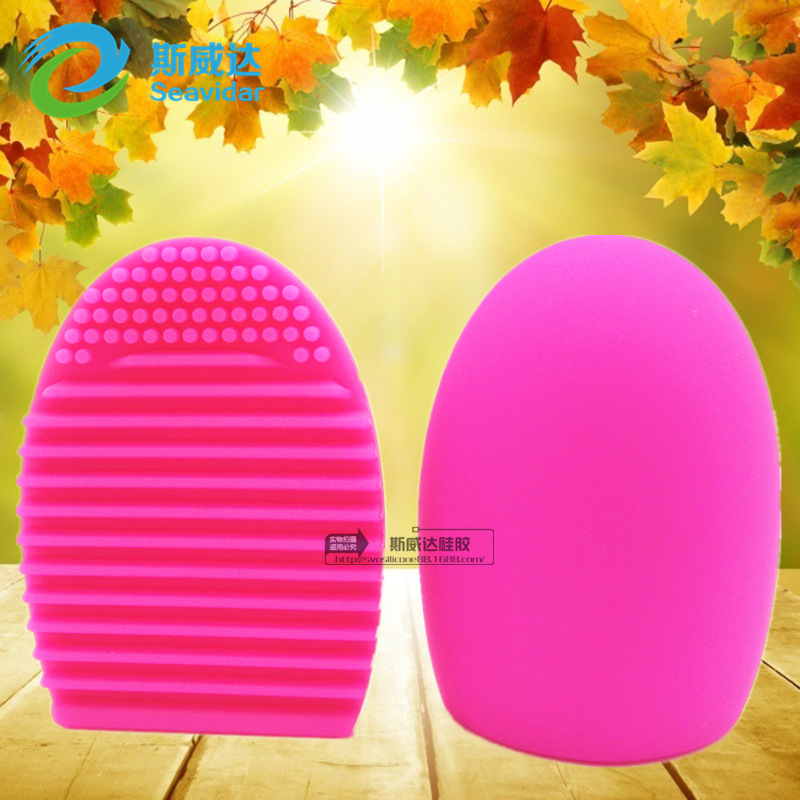 goods in stock Without logo Silicone scrub eggs Egg brush Cosmetic brush Cleaner Wash one's face tool Egg shaped brush