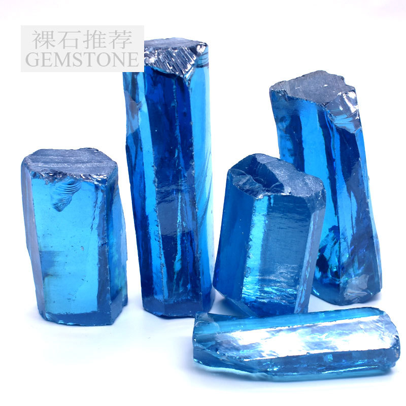 海蓝色锆石原石材料