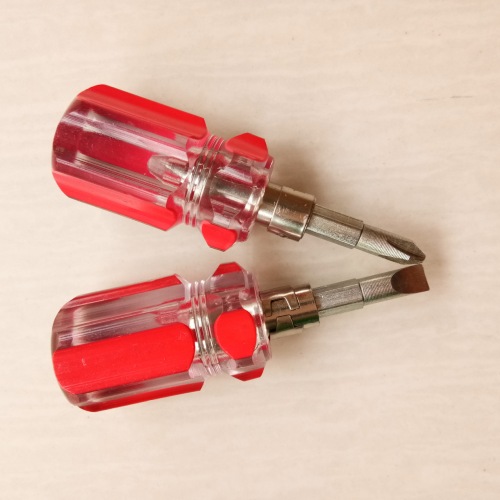 Manufacturer wholesale dual-purpose carrot head screwdriver flat cross crystal transparent screwdriver carrot head screwdriver