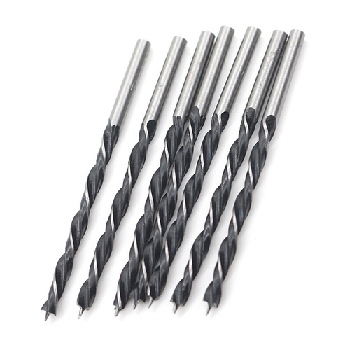 Woodworking triangle drill bit three-point drill centering reamer drill woodworking hole opener twist drill taper handle three-point woodworking drill bit